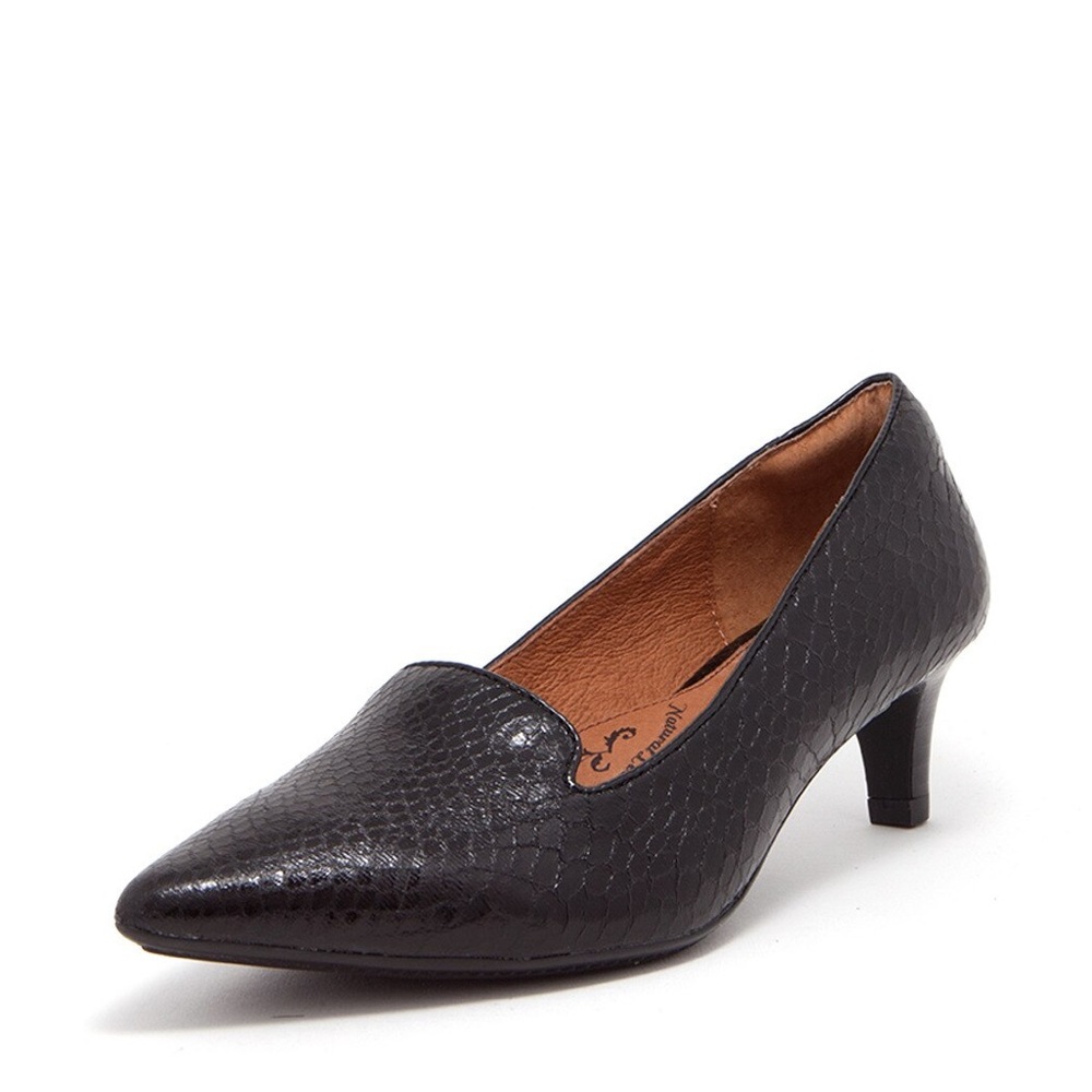 Söfft Vesper Pointed Toe Snake Embossed Pumps - Picture 2 of 9